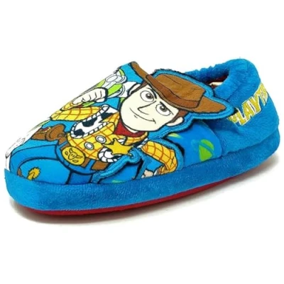 Image of Disney Toy Story Buzz Lightyear Woody Boys Indoor House Shoes Slippers Sizes 6 12 UK Girls Childrens Kids Unisex (Blue, Footwear Size System, Little Kid, Men, Numeric, Medium, 11)