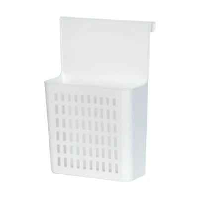 Image of WENKO Storage Basket Hanging Kitchen Shelf Polypropylene, 24 x 35.5 12 cm, White