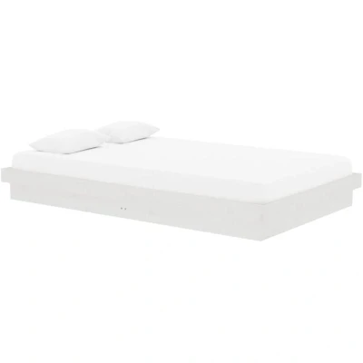 Image of vidaXL Bed Frame without Mattress White Solid Wood 120x200 cm