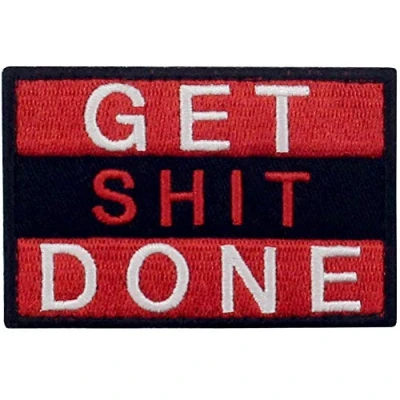 Image of Get Shit Done Embroidered Patch Tactical Morale Applique Fastener Hook &amp; Loop Emblem