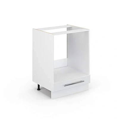 Image of Vicco Oven housing cabinet Fame Line, White High Gloss/White, 60 cm without worktop