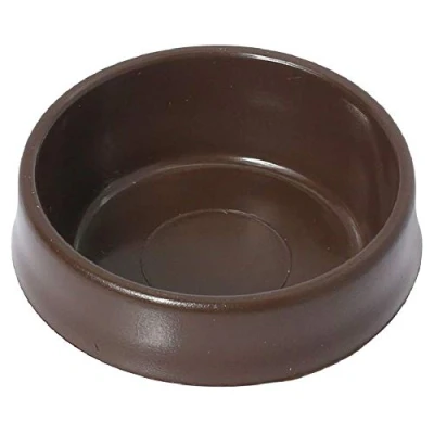 Image of 2 x 4 Brown Strong Plastic 50mm Castor Cups Floor Protectors