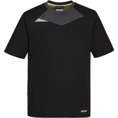 Image of Portwest DX411 DX4 S/S Black Large T Shirt, L