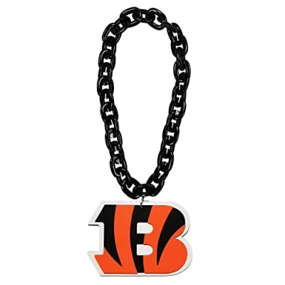 Image of Aminco NFL Cincinnati Bengals Team Fan Chain, Black