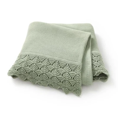 Image of Hadetoto Cotton Baby Blanket for Newborn Soft Knit Boy Girl Blankets Essentials Gift 100 x 80cm (Baby Green)