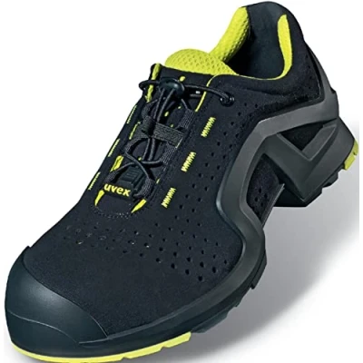 Image of Uvex 1 x tended Support S1 P SRC Safety Shoes Black/Lime Size 4