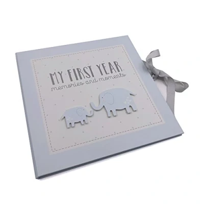 Image of ukgiftstoreonline Baby Boy My First Year Keepsake Record Book (No Personalisation)