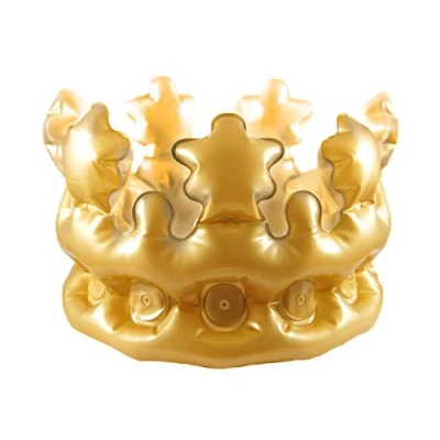 Image of Henbrandt Inflatable Gold Crown 30cm