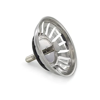 Image of DL pro Strainer basket 79 mm, Silver, Metal, Polished Fits like Blanco 125590, 18 Slots, 3.5 inch Spigots, Premium Quality