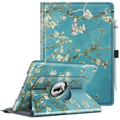 Image of Fintie iPad 9.7 2018 2017 / Air 2 Case Multiple Angles Stand Smart Protective Cover with Auto Sleep Wake for inch (6th Gen, 5th Gen) Air, Blossom