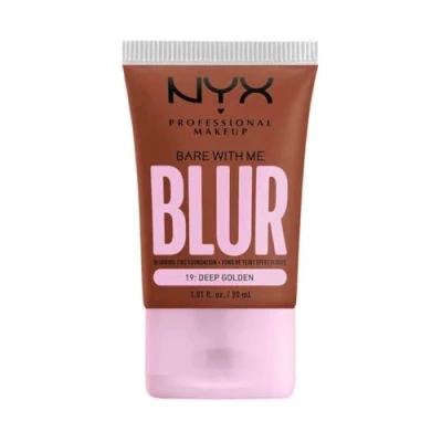 Image of NYX Professional Makeup Blurring Tint Foundation, Medium Coverage, Matte Finish, With Niacinamide, Matcha and Glycerin, 12 Hours Hydrating, Bare Me Blur, 30 ml, Shade: Deep Golden