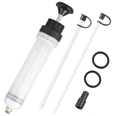 Image of DAYUAN 200cc Automotive Oil Suction Syringe, Change Syringe Brake Fluid Extractor Pump with Hose,