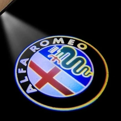 Image of FIXCOR Car Welcome Door Light for Alfa Romeo 4C, Projector HD No Fade Ghost Shadow Lights Puddle Accessories,A Two