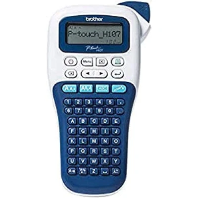Image of Brother PT H107B Portable Labelling Machine for Home and Office, up to 12 mm, Print Speed 20 mm/sec