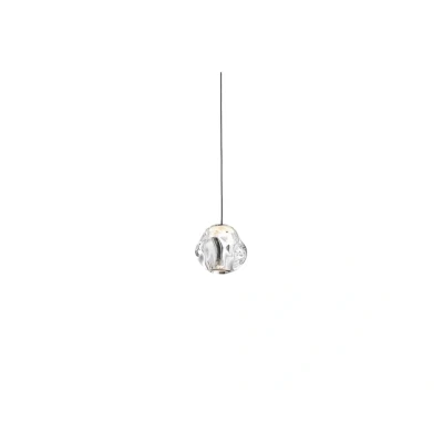 Image of LOOM DESIGN LED pendant light Ice Ball, chrome/clear, Ø 10.5 cm