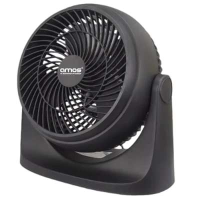 Image of AMOS Turbo Desk Fan 8 Inch 3 Speed Settings 90 Variable Tilt Wall Mount Feature,with Powerful Blade Black