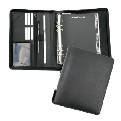 Image of Bind T 3 Personal Planner A5 With Zipper, Nappa Leather, Black