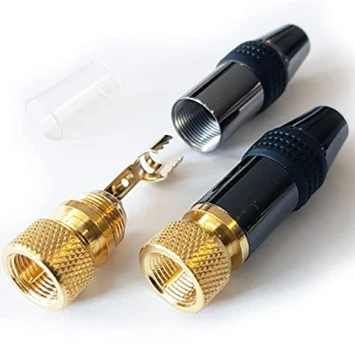 Image of PRO F Type Male Solder Connector RF Coaxial/Coax TV Satellite/Aerial Screw Plug CableFinder