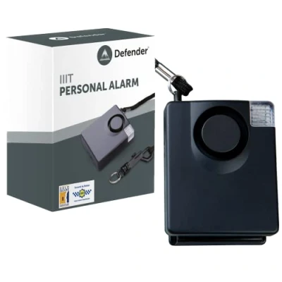 Image of Defender IIIT Ultra Loud Personal Attack Alarm 143dB Siren High Intensity Strobe Light Panic Safety Device Police Recognised Standards