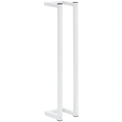 Image of vidaXL White Steel Towel Rack Practical and Decorative Wall mounted Bathroom Accessory with Industrial Style Ample Storage Space