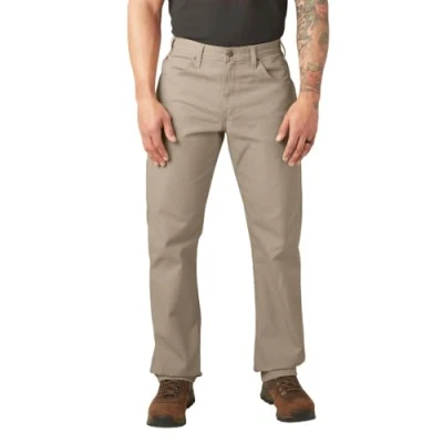 Image of Dickies Men&#039;s Relaxed Fit Straight Leg Duck Carpenter Jean, Desert Sand, 34W x 36L