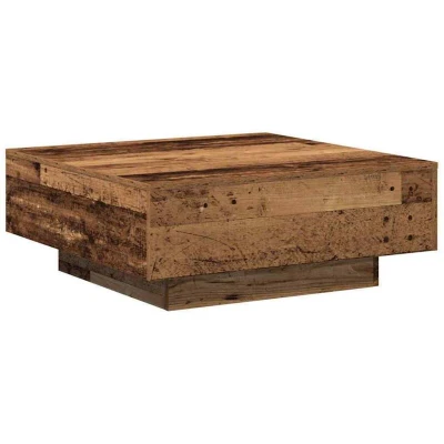 Image of vidaXL Coffee Table Old Wood 80x80x31 cm Engineered