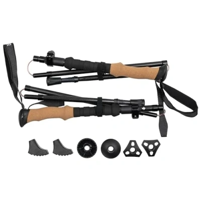 Image of BIA Reinhold Carbon Hiking Poles for Adventure, Hiking, Mountaineering, Nordic Walking, Trekking. Ultralight 220 g per pole. 115 135 cm Telescopic Height Adjustable, Gravel Snow, Mud, Asphalt