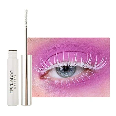 Image of Allbestaye 4D Fiber Mascara Colorful Waterproof Fine Brush Green Black White Eyelash Long lasting Makeup Thick