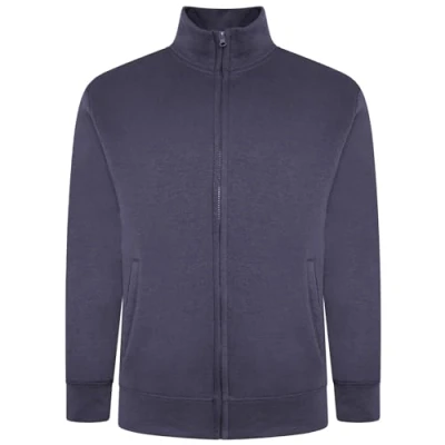 Image of Forge Mens Full Zip Sweatshirt Plus Size Cardigans Long Sleeve Sweater for Big and Tall Men, Indigo Colour, 7XL