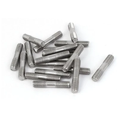 Image of Sourcingmap M5x25mm 304 Stainless Steel Double Ended Thread Tight Adjustable Push Rod Stud 20pcs