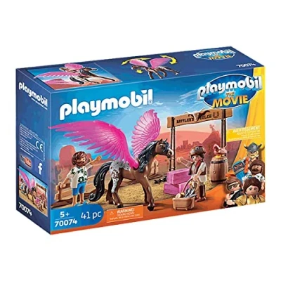 Image of Playmobil 70074 THE Movie Marla and Del with Flying Horse, for Children Ages 5+, Fun Imaginative Role Play, PlaySets Suitable 4+