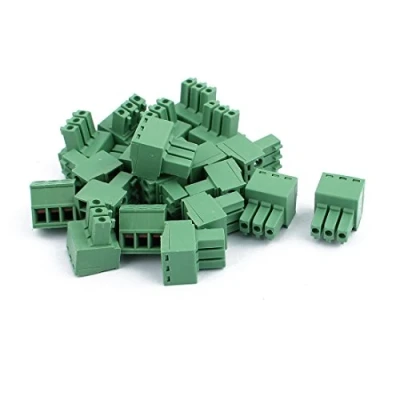 Image of sourcingmap 20Pcs 300V KF2EDGK 3.5mm Pitch 3 Pin PCB Screw Terminal Block Connector