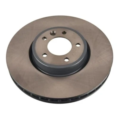 Image of LR081594, LR161889 Brake disc FEBI BILSTEIN 176802 Front Axle 349mm 34mm 5 Hole 120mm internally vented Coated High carbon
