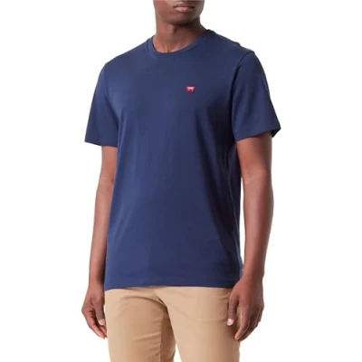 Image of Wrangler SIGN OFF Basic Tshirt, Men&#039;s, Size: 4XL, Navy