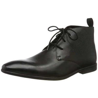 Image of Clarks Bampton Up, mens Ankle Boots, Black (Black Leather), 7 UK (41 EU)