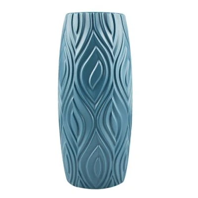 Image of Flower Vase Elegant Unbreakable Plastic Creative Nordic Ceramic Look for Dinning Table Decorative