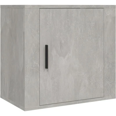Image of vidaXL Wall mounted Bedside Cabinet Concrete Grey 50x30x47 cm