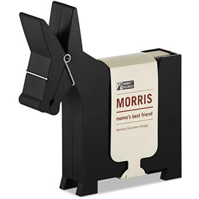 Image of Monkey Business Morris The Donkey: Desktop Memo Holder Cute Desk Accessories &amp; Office Supplies Funny Decor Supplies: Holders Dispensers Sticky Note Holder, Red