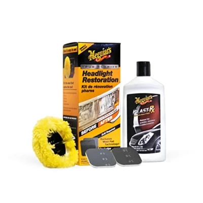 Image of Meguiar&#039;s G1900KEU One Step Plastic Car Headlight Restoration Kit Oxidised, Foggy &amp; Yellow Headlights