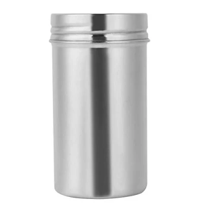 Image of TOPINCN Storage Jar 304 Stainless Steel Sealed Portable Tea Coffee Beans Container (Large)