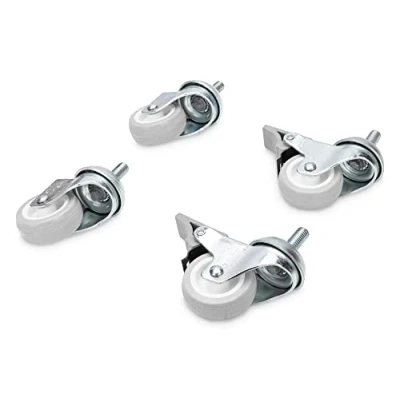 Image of Digitus Castors for Standard 19 Inch Wall Housing Pack of 4, 2X Lockable, Rotating, 250 kg Load Per Roll, Plastic Material