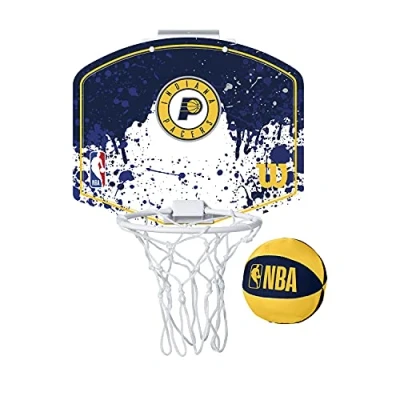Image of Wilson Mini NBA Team Basketball Hoop, INDIANA PACERS, Plastic