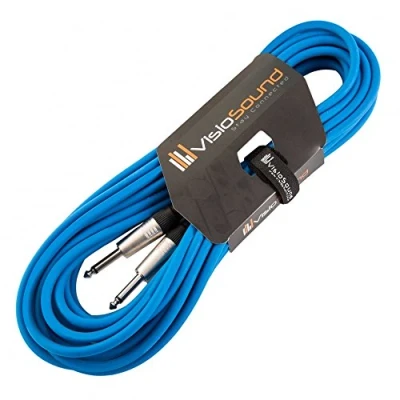 Image of Guitar Lead 6.35mm Mono Jack to Jack/Instrument Cable/Patch / 6 Colours 10m Blue