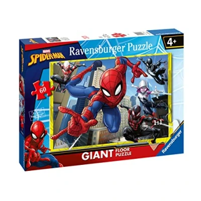 Image of Ravensburger Marvel Spiderman Toys 60 Piece Giant Floor Jigsaw Puzzle for Kids Age 4 Years +