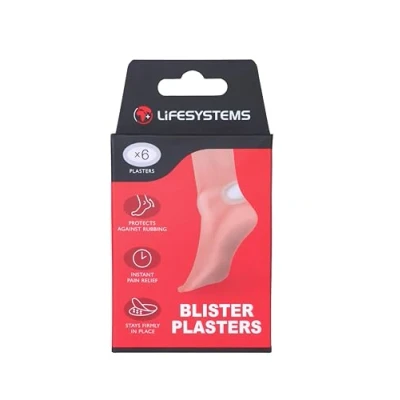 Image of Lifesystems Blister Plasters, Pack of 6, Advanced Hydrocolloid Technology for Relief and Fast Healing, Ideal Runners &amp; Hikers