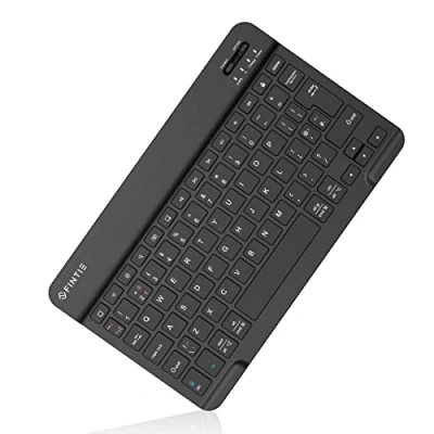 Image of FINTIE Wireless Keyboard Compatible with iOS &amp; Android System, 10 inch USB Rechargeable Bluetooth iPad/Samsung/Lenovo/Huawei, QWERTY UK Layout