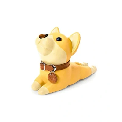 Image of Bycc Bynn Cute Dog Stopper Silicone Door Stop Decorative Animal Doorstop Wedge (Dog Shiba Inu)