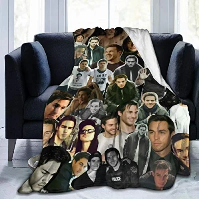 Image of YINGD Chris Wood Malachai Parker Soft and Comfortable Warm Fleece Blanket for Sofa,Office Bed car Camp Couch Cozy Plush Throw Blankets Beach