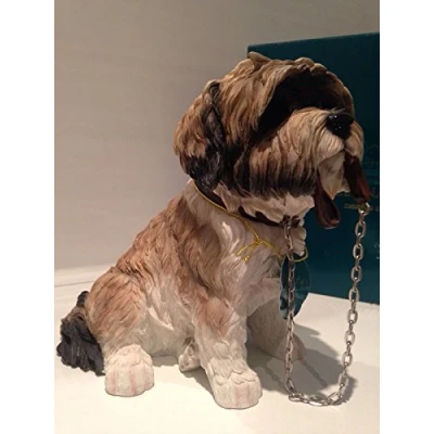 Image of Sitting Shih Tzu Ornament Figure Figurine Model Gift Brown/White Leonardo Collection