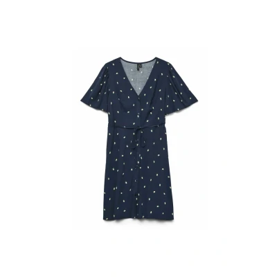Image of Vero Moda Vmalba Short Dress Shirt dress, Women&#039;s, Size: Small, Navy blazer
